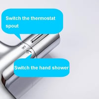 ONECE Termosztátos Zuhanyfej Csaptelep Krómozott 2 Funkciós Fürdőkád Keverő 2