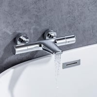 ONECE Termosztátos Zuhanyfej Csaptelep Krómozott 2 Funkciós Fürdőkád Keverő 6