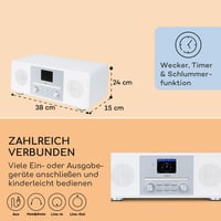 oneConcept Streamo CD internetrádió WiFi DAB+ FM Bluetooth CD lejátszó 20W 6