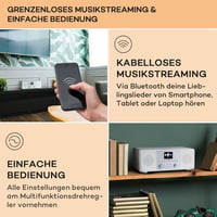 oneConcept Streamo CD internetrádió WiFi DAB+ FM Bluetooth CD lejátszó 20W 4