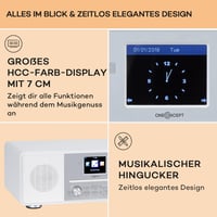 oneConcept Streamo CD internetrádió WiFi DAB+ FM Bluetooth CD lejátszó 20W 5