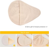 ONEFENG Könnyű Mellprotézis Nőknek Aszimmetrikus Szilikon Mellbetét Bal Oldali - B Cup, Beige-left 6