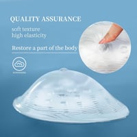 ONEFENG szilikon mellprotézis úszáshoz, masszázshoz, homorú melltartó betét nőknek - 6#(340g/B+ Cup), Transparent 3
