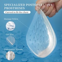 ONEFENG szilikon mellprotézis úszáshoz, masszázshoz, homorú melltartó betét nőknek - 6#(340g/B+ Cup), Transparent 4