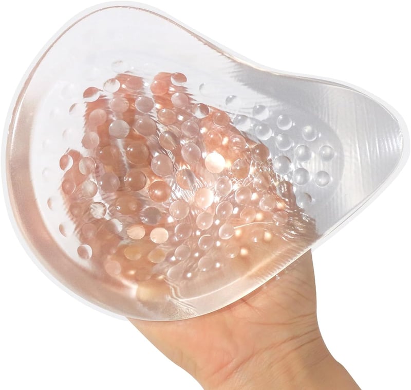 ONEFENG szimmetrikus mellprotézis szilikongél úszáshoz bikinihez - 310g(Cup C), Transparant-right