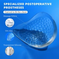 ONEFENG szimmetrikus mellprotézis szilikongél úszáshoz bikinihez - 310g(Cup C), Transparant-right 4