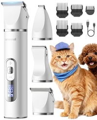 Mașină de tuns 3-în-1 oneisall pentru pisici și animale de companie cu afișaj LCD - Trimmer electric profesional 1