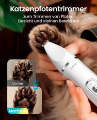 Mașină de tuns 3-în-1 oneisall pentru pisici și animale de companie cu afișaj LCD - Trimmer electric profesional 6
