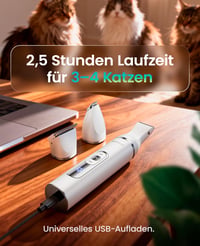 Mașină de tuns 3-în-1 oneisall pentru pisici și animale de companie cu afișaj LCD - Trimmer electric profesional 7