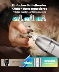 oneisall 4 az 1-ben Kisállat Nyírógép - Csendes Mancsnyíró Kutyáknak és Macskáknak, LCD Kijelzővel, Karomcsiszolóval, Testszőrzet, Mancs, Sz 6