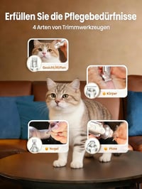 Oneisall 4az1-ben Kutya Macska Nyírógép Vízálló Akkumulátoros Mancs Trimmer 2