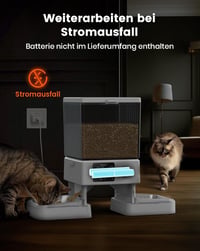 oneisall 5L Automata Macskaeledel Adagoló 2 Tálcával, Rozsdamentes Acél, Hangfelvétel 7
