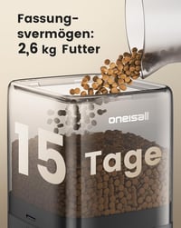 oneisall 5L Automata Macskaeledel Adagoló 2 Tálcával, Vezeték Nélküli Etető Kutyáknak Macskáknak 5