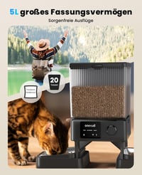 oneisall 5L Automata Macskaeledel Adagoló WiFi Applikációval, 2 Rozsdamentes Tál 8