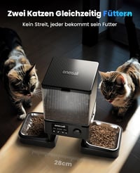 oneisall 5L Automata Macskaeledel Adagoló WiFi Applikációval, 2 Rozsdamentes Tál 4