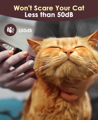 oneisall Macska Nyírógép - Csendes Szőrvágó Hosszú Szőrű Macskáknak, 2 Sebességes, Kerámia-Titán Pengével, LCD Kijelzővel, 50dB (Rózsaszín) 4