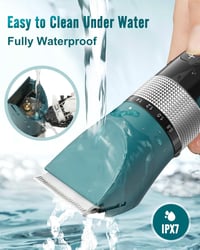 oneisall Macskanyírógép Professzionális Csendes Trimmer 5 Fokozat LCD Kijelző Vízálló Zöld - Green 6
