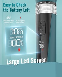 oneisall Macskanyírógép Professzionális Csendes Trimmer 5 Fokozat LCD Kijelző Vízálló Zöld - Green 7