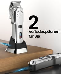 oneisall Professzionális Vezeték Nélküli Kutyanyíró - Fém Vezetőfésűvel, Csendes Működés, 3 Órás Üzemidő, Minden Szőrtípushoz, Ezüst - Silver 4