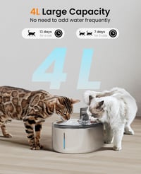 oneisall vezeték nélküli rozsdamentes acél macskaszökőkút mozgásérzékelővel - 4 liter 8