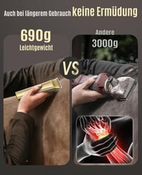 oneisall Vezeték Nélküli Lószőrnyíró, 7000 RPM Erős Motorral, Csendes Működés, Vastag és Csomós Szőrzetre, 5 Vágásfej, 180 Perces Üzemidő 4