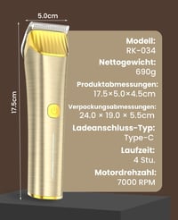 oneisall Vezeték Nélküli Lószőrnyíró, 7000 RPM Erős Motorral, Csendes Működés, Vastag és Csomós Szőrzetre, 5 Vágásfej, 180 Perces Üzemidő 8