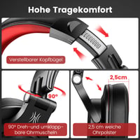 Káblové slúchadlá OneOdio A71 s vysokým rozlíšením na štúdiové a DJ použitie, uzavretá konštrukcia, 6,3 mm a 3,5 mm konektor, monitoring, hudba a nahrávanie 7