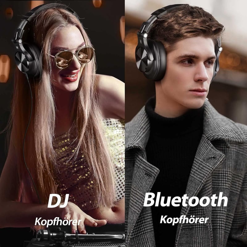OneOdio Bluetooth fejhallgató, vezetékes és vezeték nélküli DJ stúdió fejhallgató