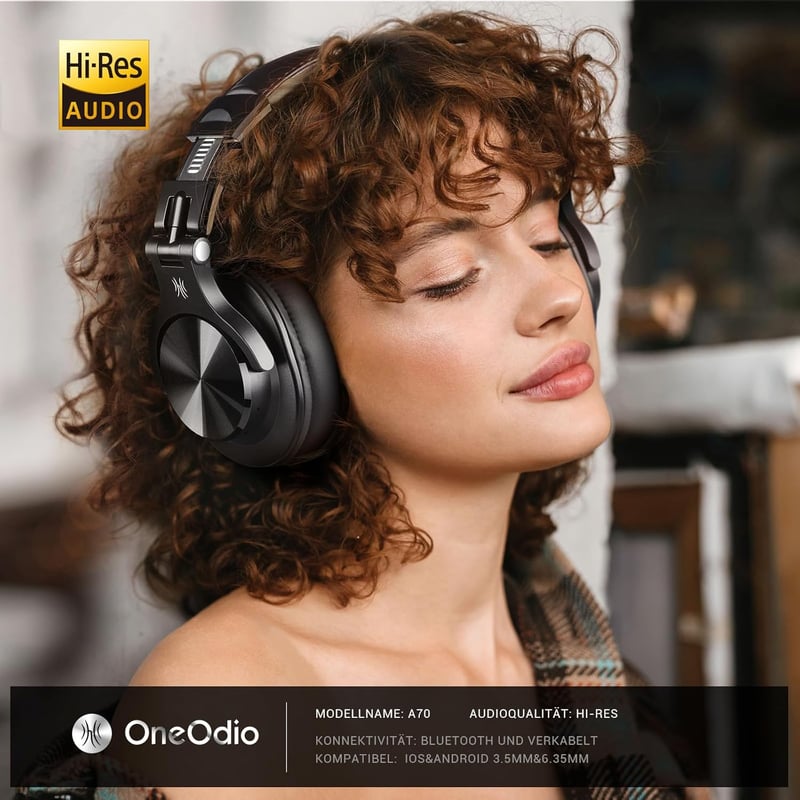 OneOdio Bluetooth fejhallgató, vezetékes és vezeték nélküli DJ stúdió fejhallgató