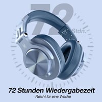 OneOdio Bluetooth Over-Ear fejhallgató Sky Blue 72 órás HiFi sztereó 6,35 és 3,5 mm jack, vezeték nélküli DJ PC telefon 2