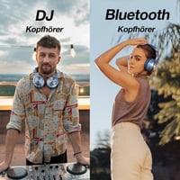 OneOdio Bluetooth Over-Ear fejhallgató Sky Blue 72 órás HiFi sztereó 6,35 és 3,5 mm jack, vezeték nélküli DJ PC telefon 5