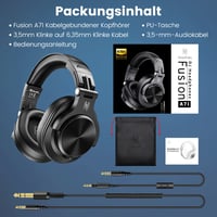 Căști OneOdio Fusion A71, cu fir, pentru DJ, studio, HiFi, monitorizare închisă, port partajare, compatibile cu chitară, pian, tobe, PC, negru 7