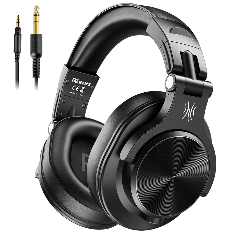 Căști OneOdio Fusion A71, cu fir, pentru DJ, studio, HiFi, monitorizare închisă, port partajare, compatibile cu chitară, pian, tobe, PC, negru