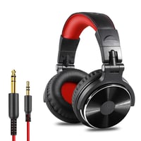 DJ slúchadlá OneOdio Pro-10 s mikrofónom, Hi-Res Audio, hlboké basy, skladacie, Share-Port, 3,5 mm a 6,35 mm jack, červené 1