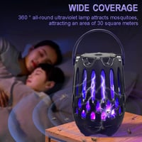 Oneshlee 1200V elektromos szúnyogcsapda UV lámpa 30m² fekete 4