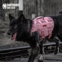 Taktický postroj pre psov OneTigris AIRE Mesh, s funkciou proti ťahaniu, 2 rukoväťami a 3 D-krúžkami, nastaviteľný, ružový, veľkosť S 6
