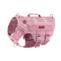 Taktický postroj pre psov OneTigris AIRE Mesh, s funkciou proti ťahaniu, 2 rukoväťami a 3 D-krúžkami, nastaviteľný, ružový, veľkosť S 1