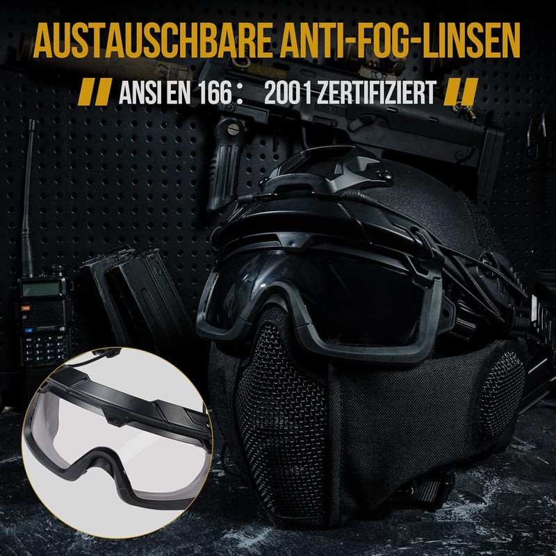 OneTigris Airsoft Sisak MICH 2000 Maszk és Védőszemüveg Paintball