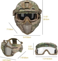 OneTigris Airsoft Sisak MICH 2000 Maszk és Védőszemüveg Paintball 6
