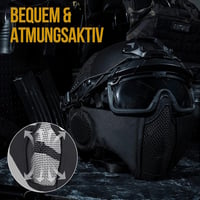 OneTigris Airsoft Sisak MICH 2000 Maszk és Védőszemüveg Paintball 3