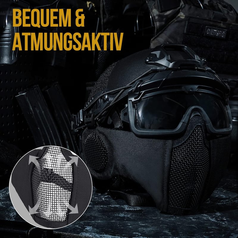 OneTigris Airsoft Sisak MICH 2000 Maszk és Védőszemüveg Paintball
