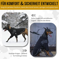 OneTigris Fleece Kutyapulóver Lábhurokkal és Hám Nyílással L-es Méret 20-30kg 6