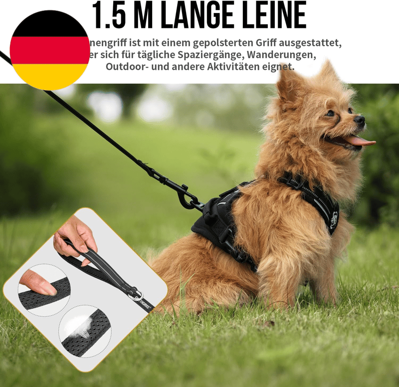 Onetigris Geschirr Set Für Kleine Hunde, ANTZ Tactical Geschirre Und Leine Mit L 313047545589 | eBay.de