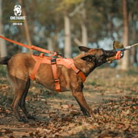 OneTigris T-Bone taktička orma za pse s 2 ručke, sigurnosna, podesiva orma za pse, za lov, planinarenje, trening - narančasta, veličina M 8