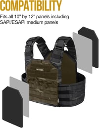 OneTigris Taktikai Mellény - Airsoft és Paintball Védőfelszerelés, Fekete Terepszín, Unisex Mellkasvédő M-XXL állítható méret 5