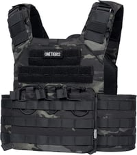 OneTigris Taktikai Mellény - Airsoft és Paintball Védőfelszerelés, Fekete Terepszín, Unisex Mellkasvédő M-XXL állítható méret 1