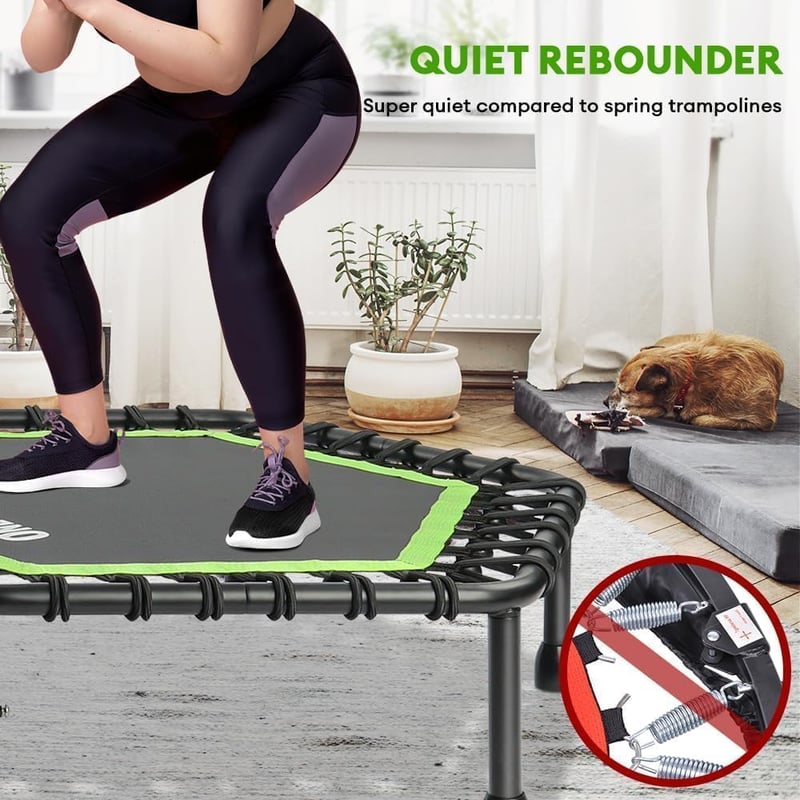 ONETWOFIT 114 cm Trambulin Bungee Rugózással Felnőtteknek Fitness Edzéshez