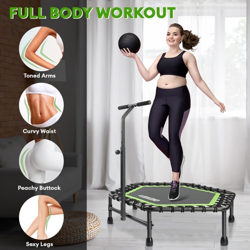 ONETWOFIT 114 cm Trambulin Bungee Rugózással Felnőtteknek Fitness Edzéshez