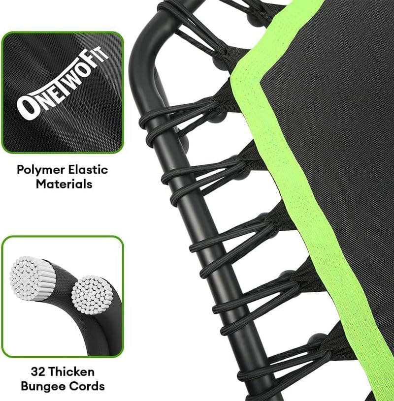 ONETWOFIT 114 cm Trambulin Bungee Rugózással Felnőtteknek Fitness Edzéshez