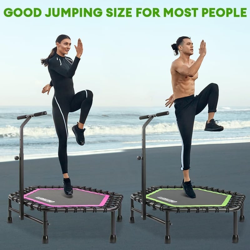 ONETWOFIT 114 cm Trambulin Bungee Rugózással Felnőtteknek Fitness Edzéshez